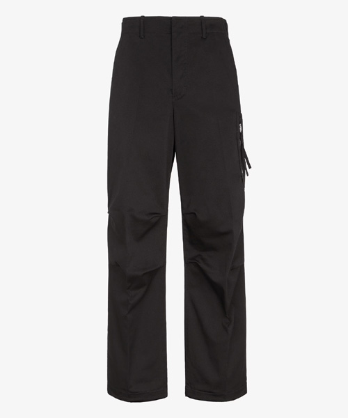 블랙 개버딘 팬츠