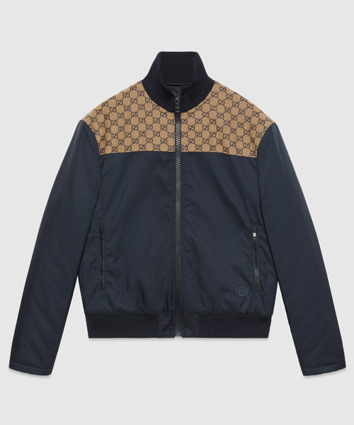 나일론 캔버스 GG 집업 자켓