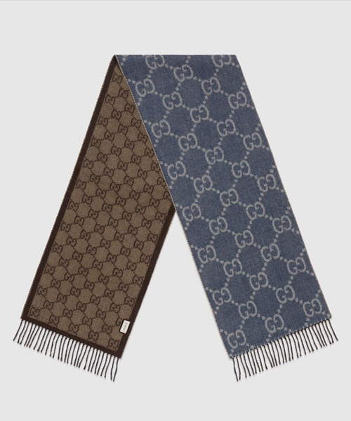 태슬 GG 자카드 니트 스카프