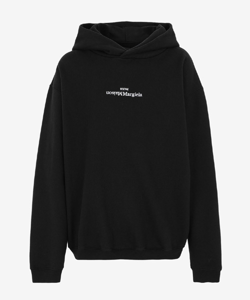 로고 자수 후드 스웨트셔츠