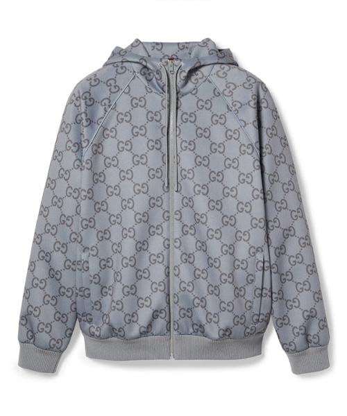 시그니처 로고 패턴 네오프렌 집업 자켓