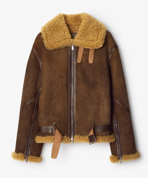 시어링 에비에이터 가죽 재킷