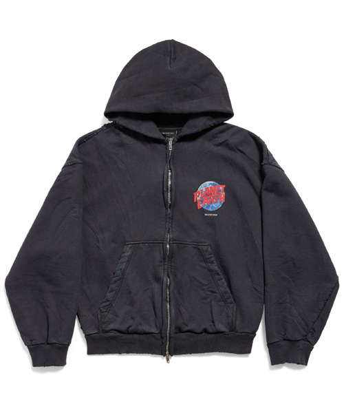 플래닛 어스 레귤러 핏 집업 후디