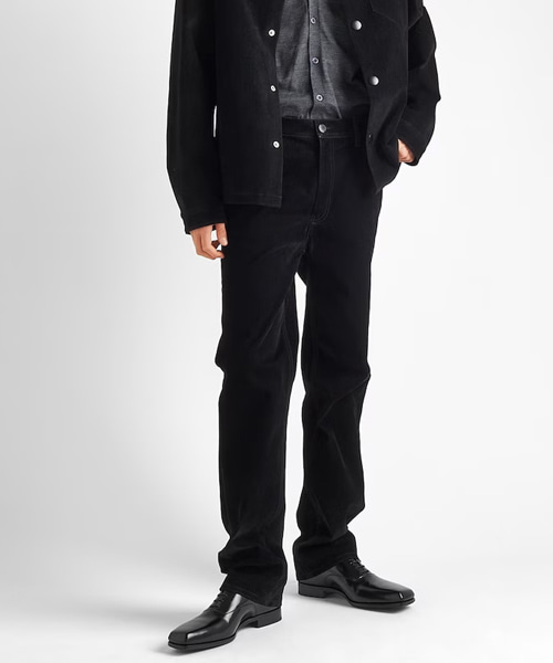 5포켓 벨벳 데님 진