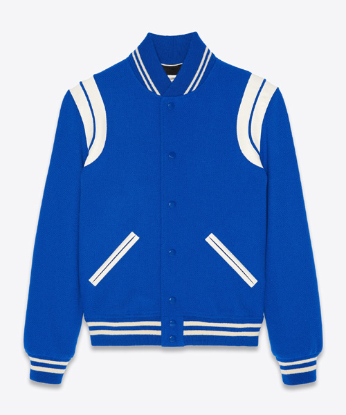 울 바시티 테디 보머 자켓