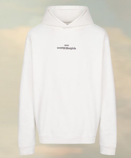 로고 자수 후드 스웨트셔츠