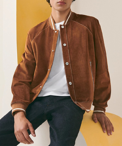 스웨이드 블루종 자켓