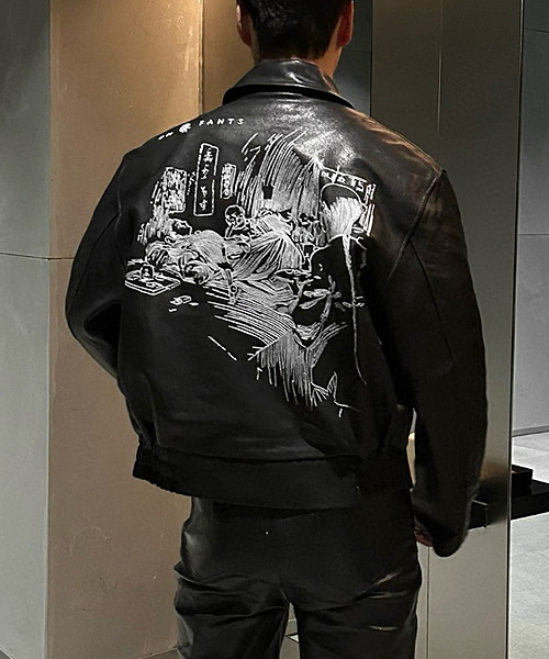 오피움 덴 프랭크 레더 집업자켓