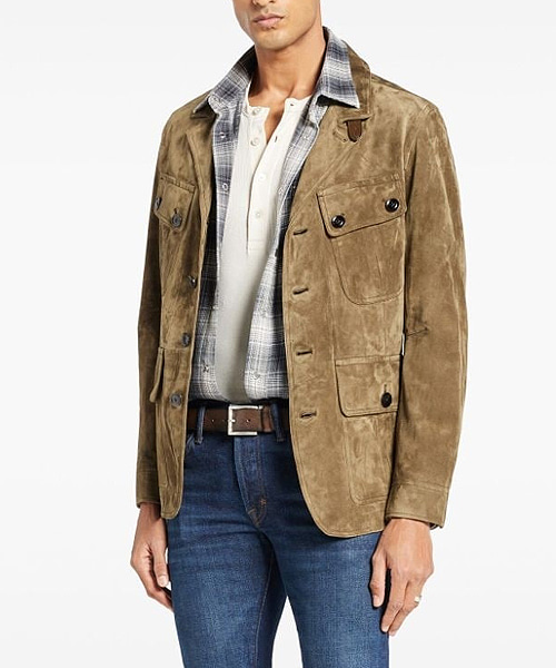 소프트 스웨이드 사토리얼 밀리터리 자켓