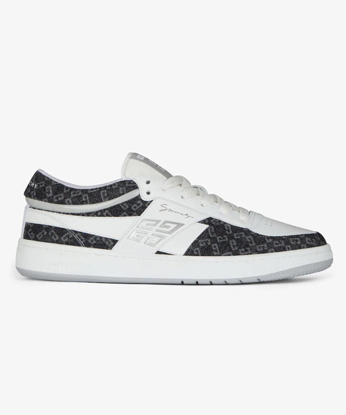 G 무브 밉스 가죽 및 데님 모노그램 72 스니커즈