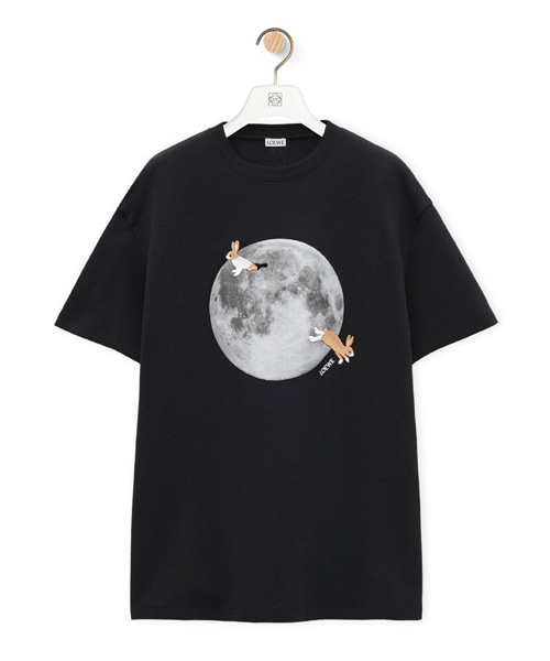 BUNNY 자수 코튼 티셔츠