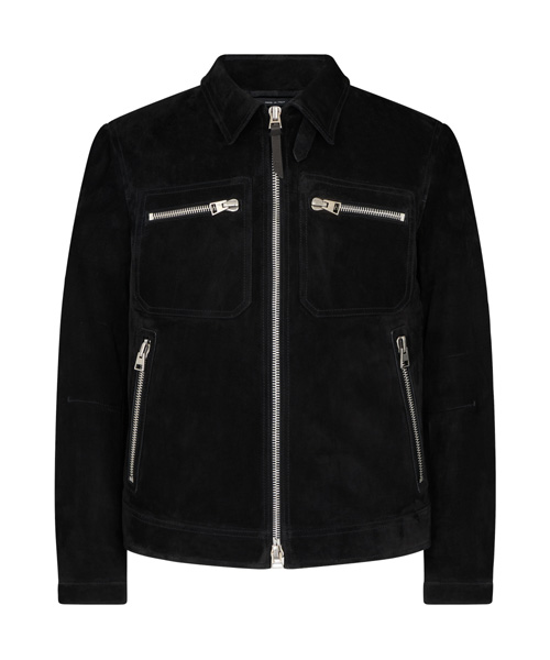 소프트 스웨이드 블루종 자켓