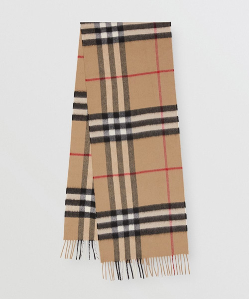 클래식 체크 캐시미어 스카프