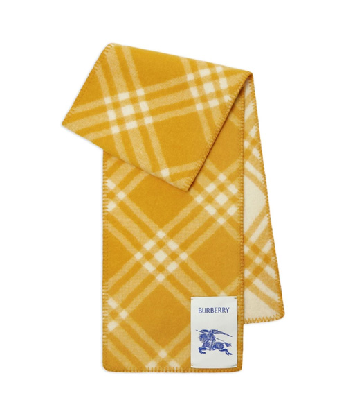 체크 울 스카프