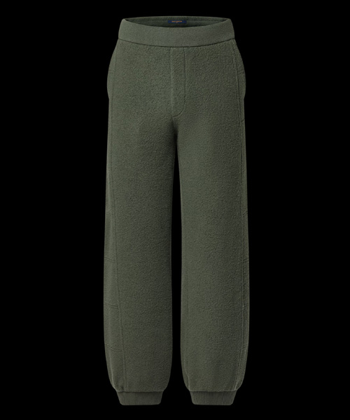 퀄티드 텍스처드 울 팬츠