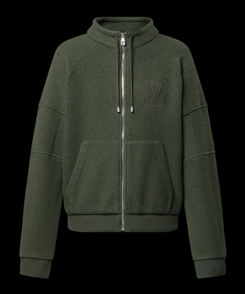 퀄티드 텍스처드 울 블루종