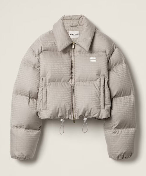 로고 프린트 다운 재킷