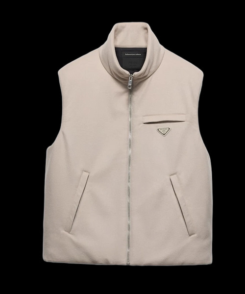 캐시미어 다운 베스트 알비노 화이트