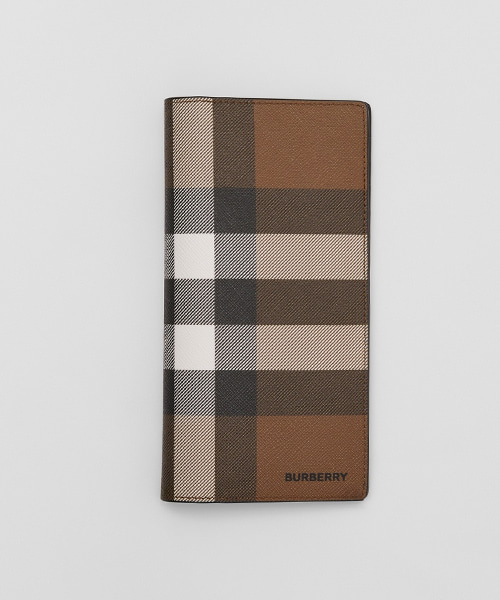 체크 콘티넨탈 장지갑