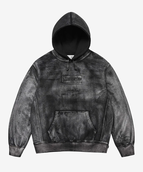 x MAISON MARGIELA포일 박스 로고 후드 스웨트셔츠