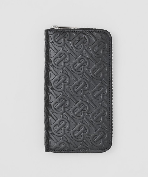 모노그램 가죽 폴더형 지갑