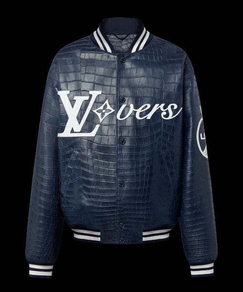 모노그램 크로커다일 가죽 자켓