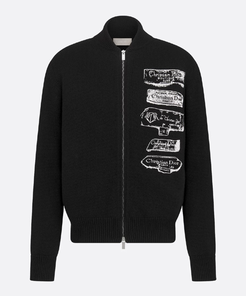 아카이브 라벨 울 니트 가디건