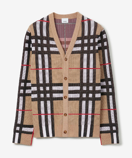 체크 테크니컬 코튼 가디건