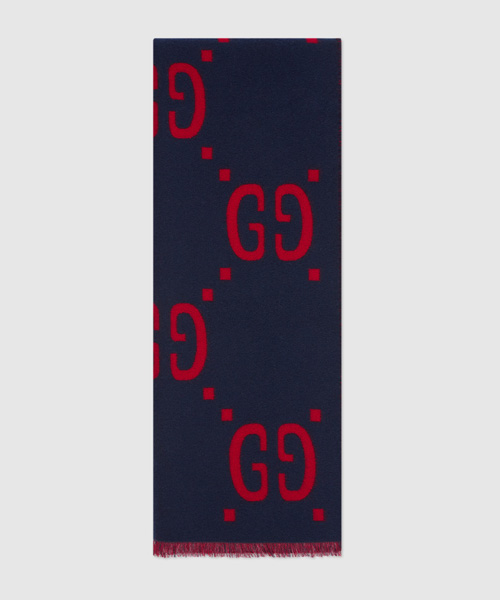 GG 울 자카드 스카프