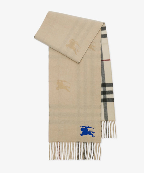 리버시블 EKD 체크 캐시미어 스카프