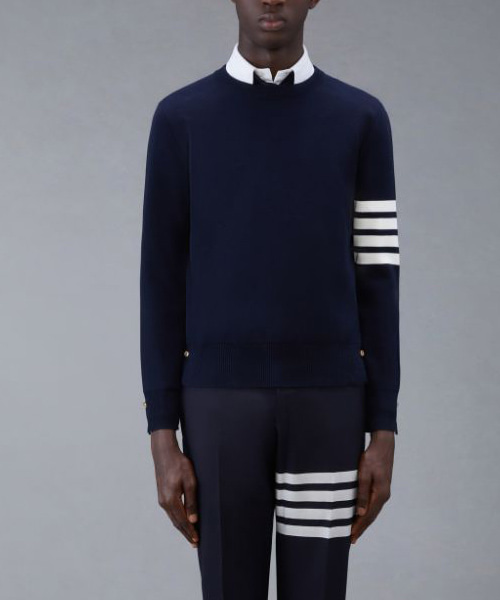 밀라노 스티치 코튼 4-바 크루넥 풀오버