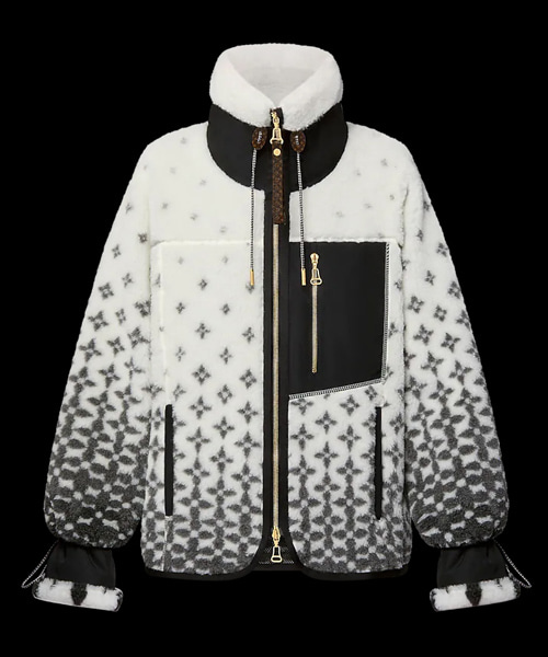 옹브레 모노그램 플리스 재킷