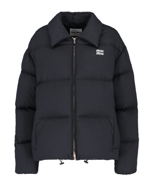 로고 프린트 다운 재킷