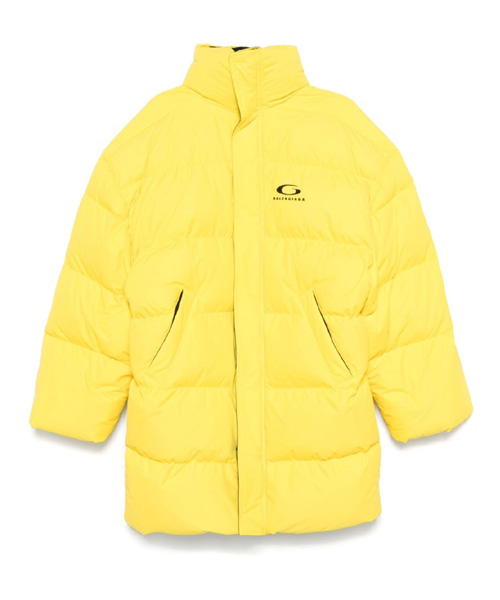 로고 프린트 오버사이즈 패디드 롱 자켓