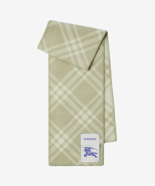 체크 울 스카프