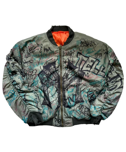 그래피티 스케이터 봄버 자켓