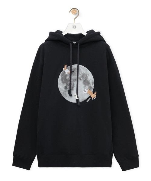 버니 자수 코튼 후디