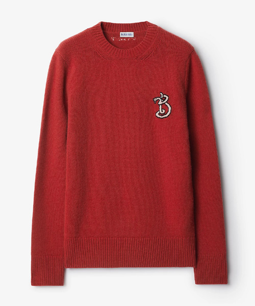 B 스네이크 울 캐시미어 스웨터