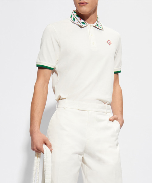 로고 패치 코튼 폴로셔츠