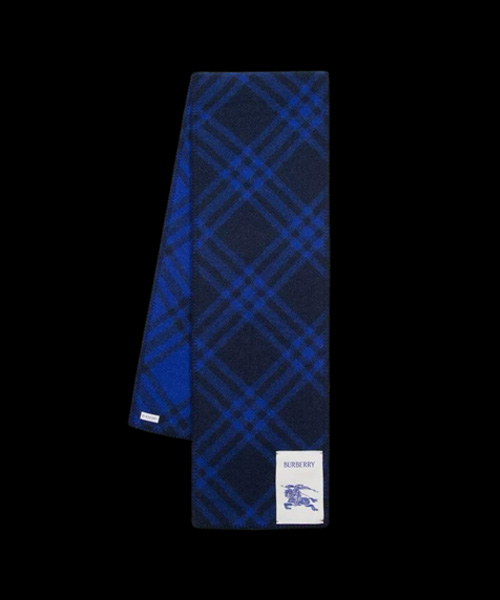 체크 울 스카프