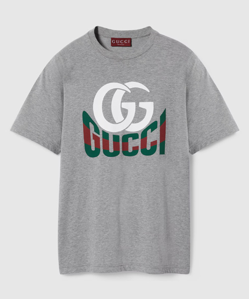 로고 프린트 코튼 저지 티셔츠