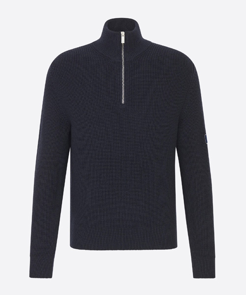 하프 집업 울 스웨터