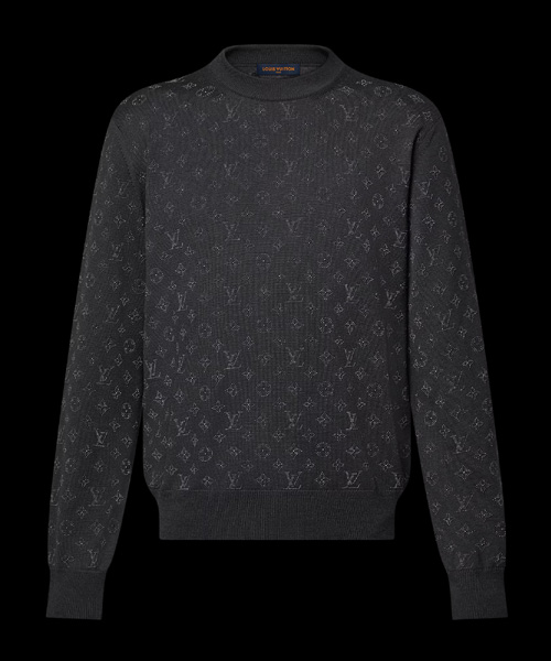 모노그램 엠벨리시드 이브닝 울 크루넥