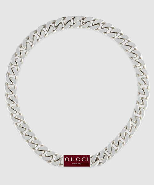 트레이드마크 에나멜 체인 네크리스