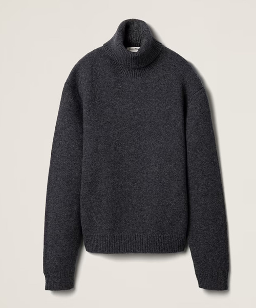 셰틀랜드 울 터틀넥 스웨터