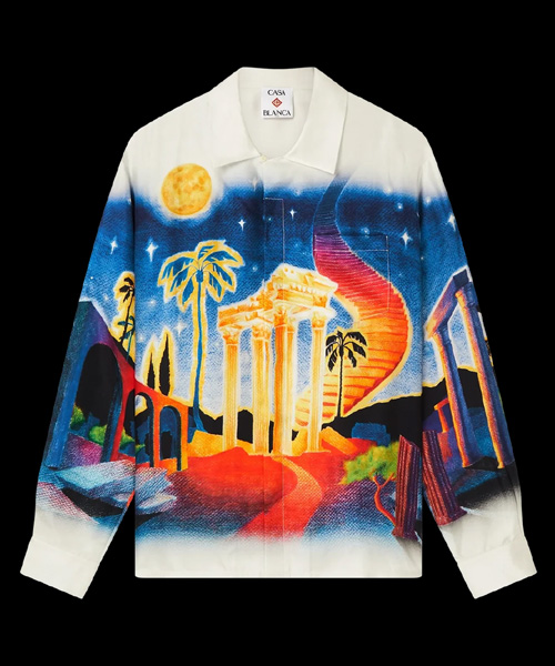 MIDNIGHT ACROPOLIS 실크 셔츠