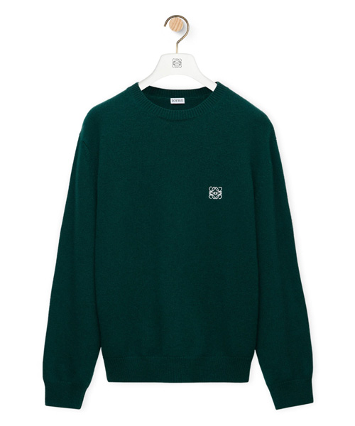 시그니처 자수 울 스웨터