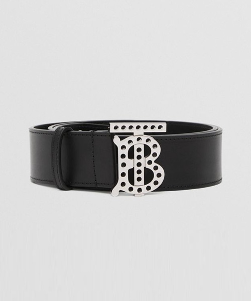 TB 로고 버클 가죽 벨트