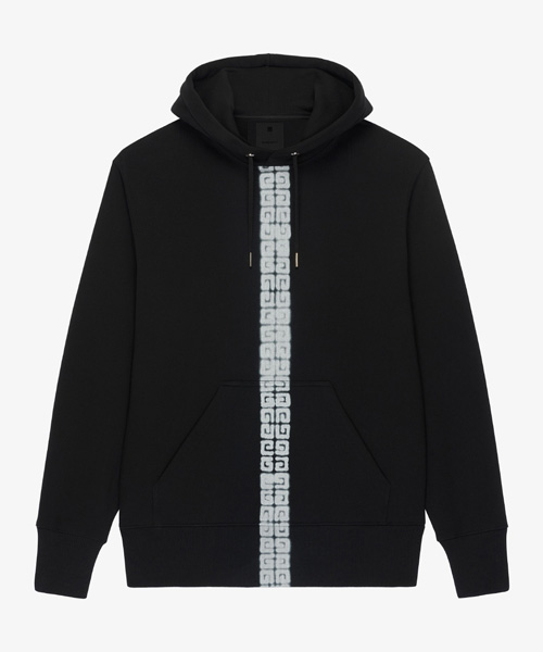 4G 멀티 로고 프린트 후드 스웨트셔츠