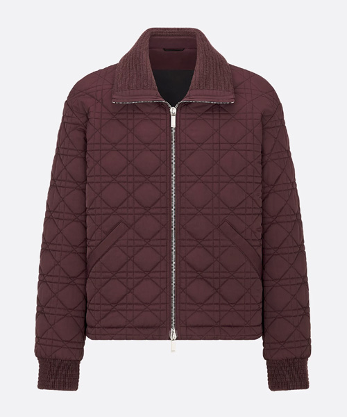 버건디 테크니컬 패브릭 까나쥬 재킷